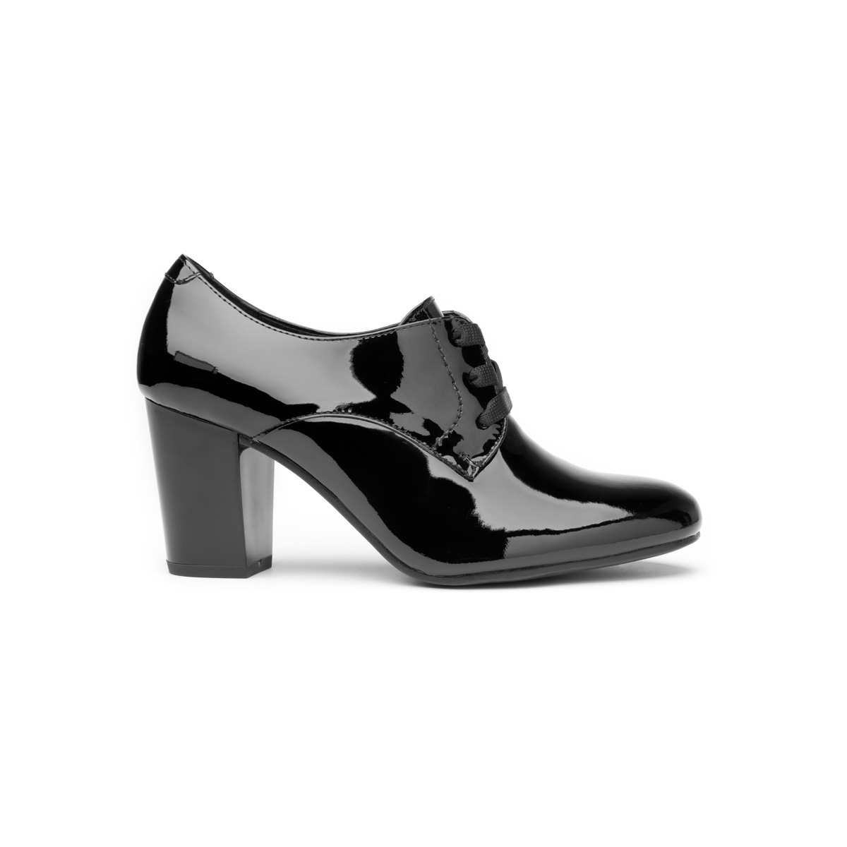Zapato De Tacón De Vestir Flexi De Charol Para Mujer - Estilo 37903 Negro