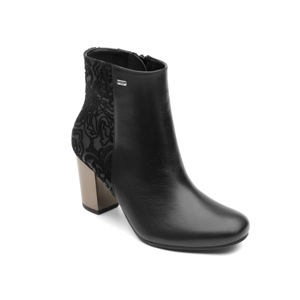 Botín De Vestir Flexi Con Textil Adamascado Para Mujer - Estilo 37912 Negro Botín De Vestir Flexi Con Textil Adamascado Para Mujer - Estilo 37912 Negro