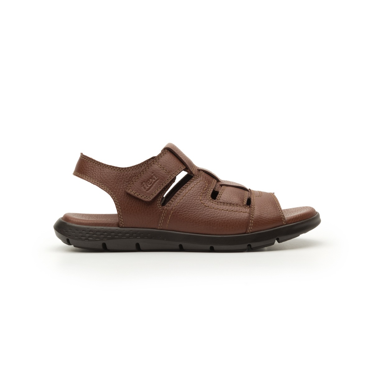 Sandalia De Playa Flexi Con Plantilla Recovery Form Para Hombre - Estilo 400003 Caoba