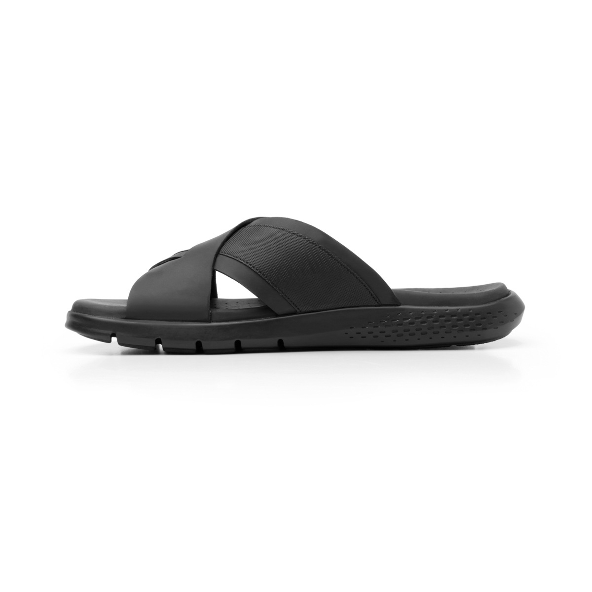 Sandalia De Playa Flexi Con Plantilla Recovery Form Para Hombre - Estilo 400004 Negro