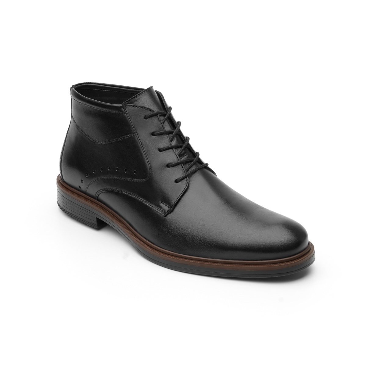 Botín De Vestir Urbano Flexi Con Perforado En Lateral Para Hombre - Estilo 400104 Negro