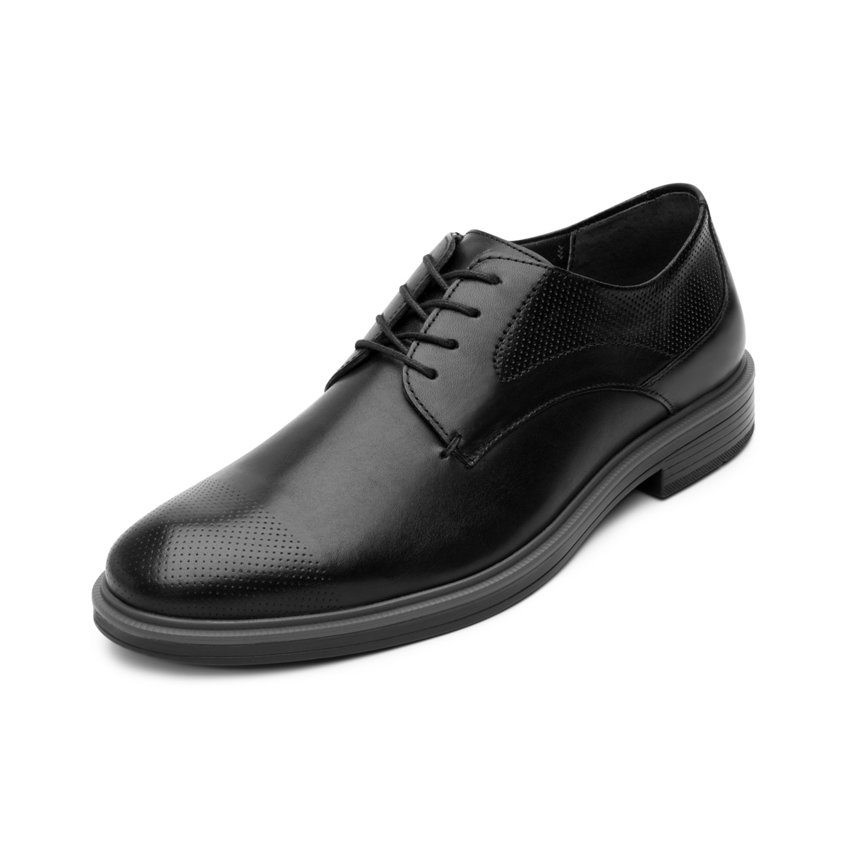 Derby Con Agujetas Flexi para Hombre Estilo 400111 Negro