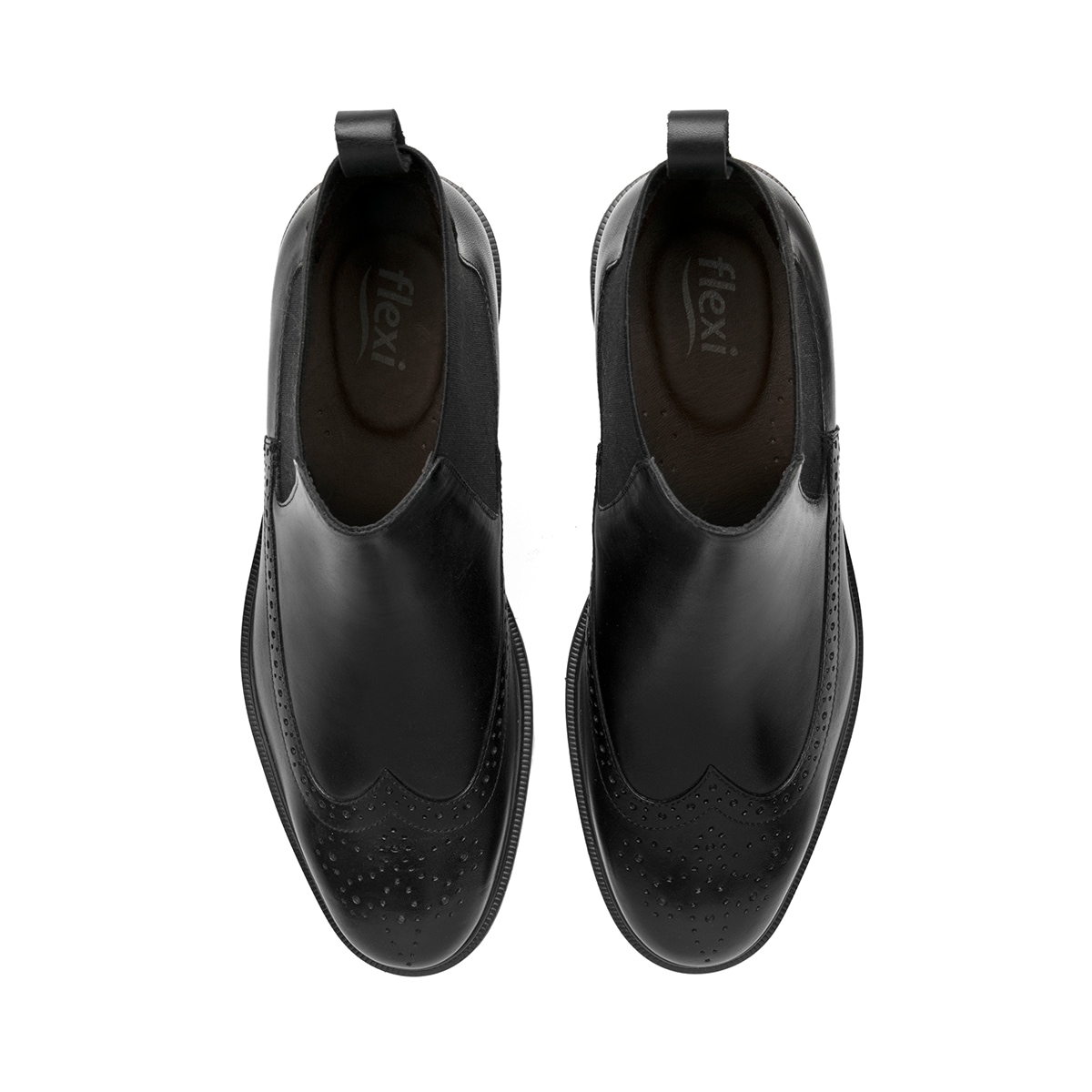 Botín Chelsea Flexi para Hombre Estilo 400118 Negro