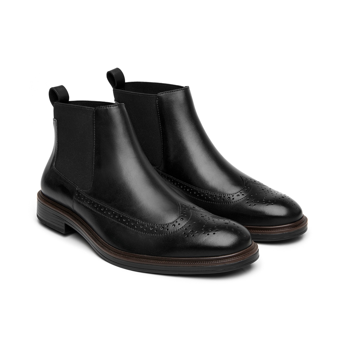Botín Chelsea Flexi para Hombre Estilo 400118 Negro