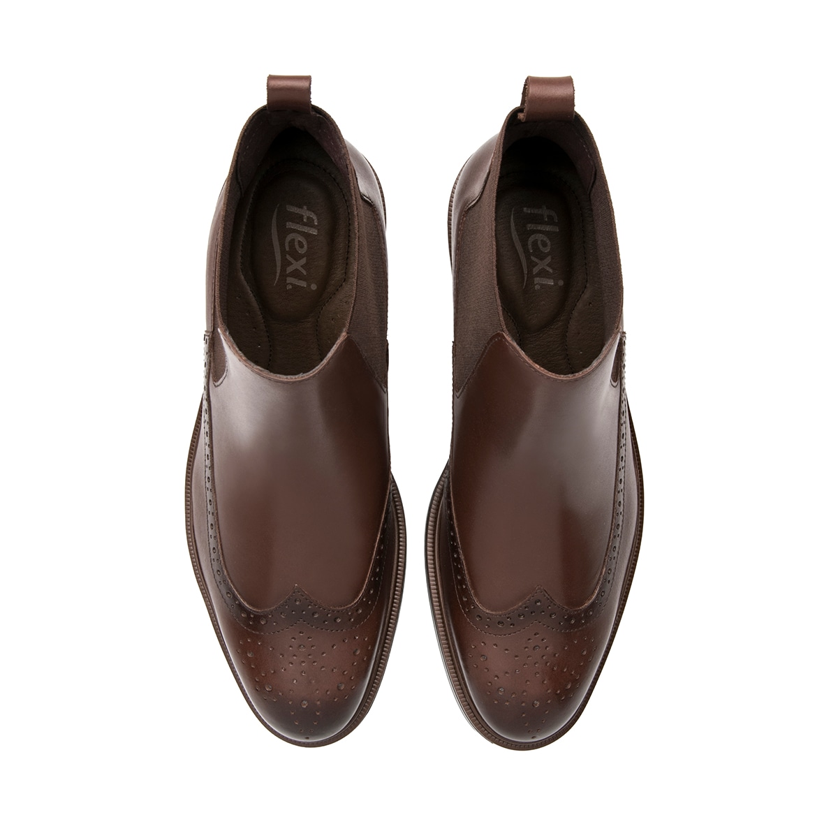 Botín Chelsea Flexi para Hombre Estilo 400118 Nogal