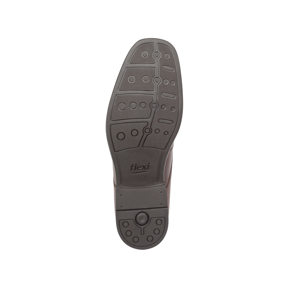 Zapato De Vestir Urbano Flexi Con Combinación De Texturas Para Hombre - Estilo 400204 Nogal
