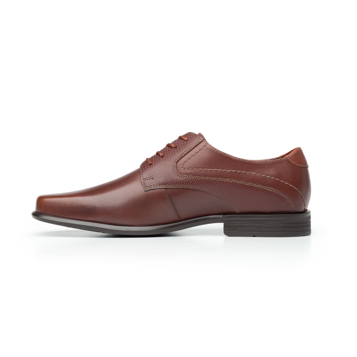 Zapato De Vestir Urbano Flexi Con Combinación De Texturas Para Hombre - Estilo 400204 Nogal