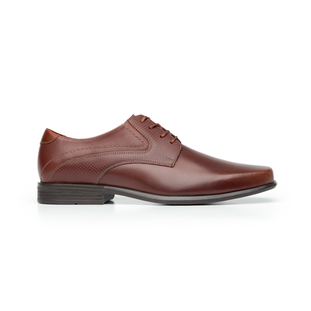 Zapato De Vestir Urbano Flexi Con Combinación De Texturas Para Hombre - Estilo 400204 Nogal
