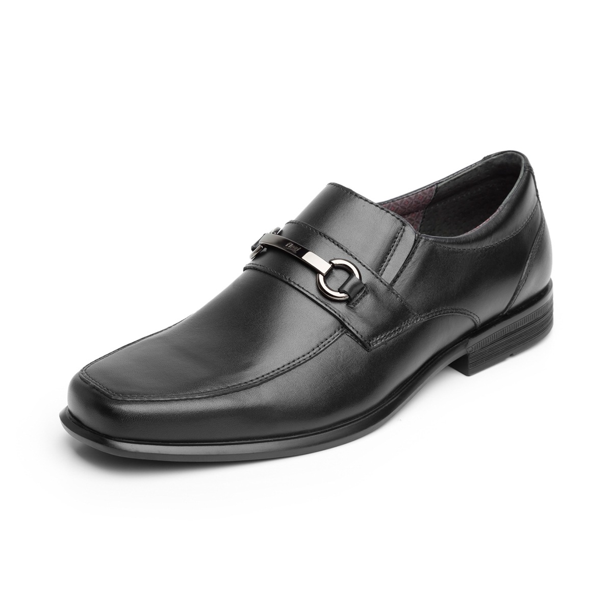 Mocasín De Vestir Flexi Con Adorno De Estribo Para Hombre - Estilo 400206 Negro