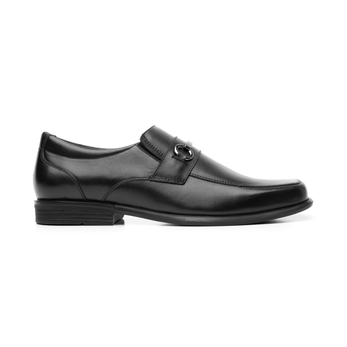Mocasín De Vestir Flexi Con Adorno De Estribo Para Hombre - Estilo 400206 Negro