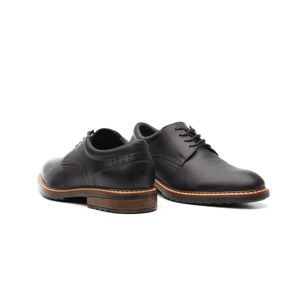 Zapato Casual Urbano Flexi Con Cerco Y Pespunte En Suela Para Hombre - Estilo 400501 Negro