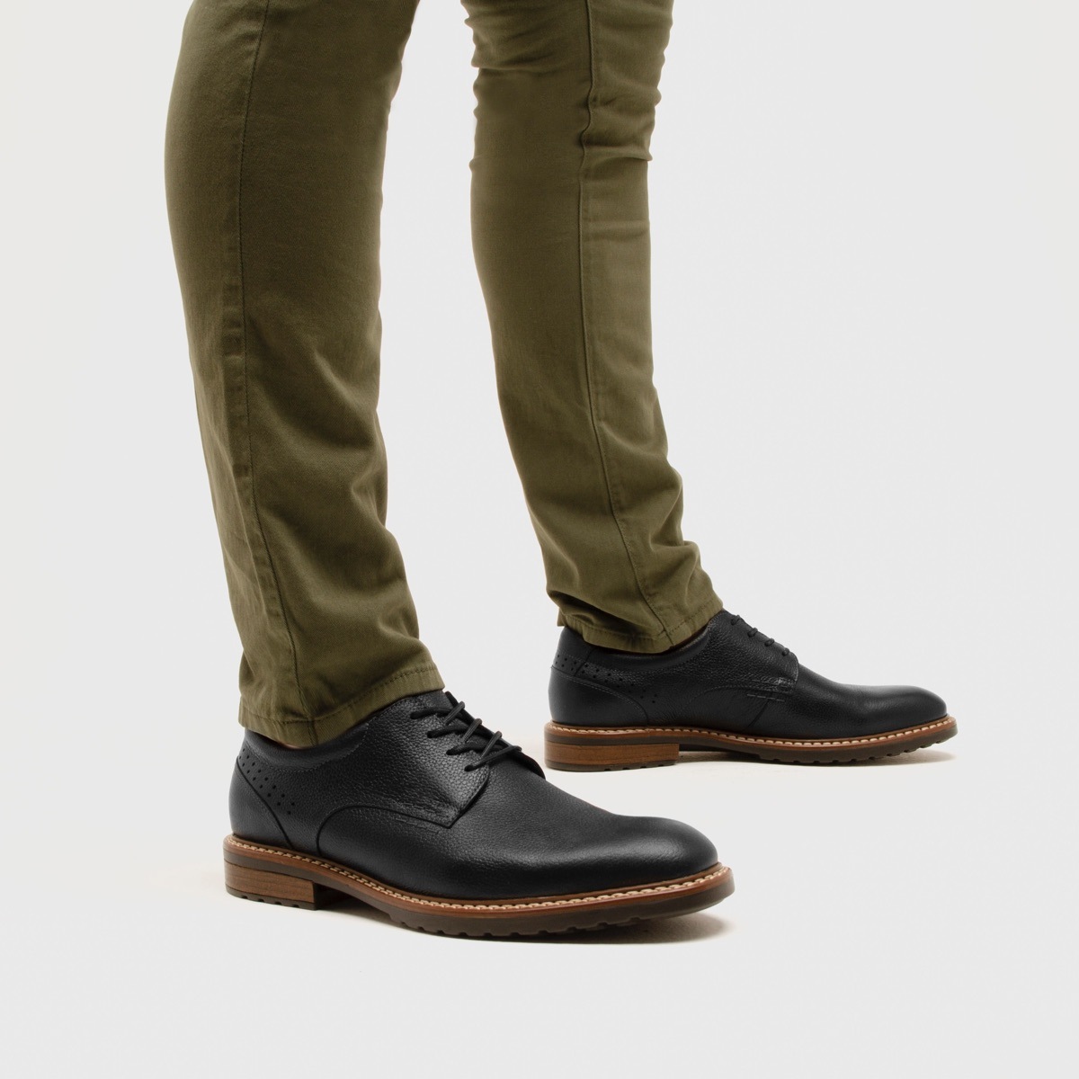Zapato Casual Urbano Flexi Con Cerco Y Pespunte En Suela Para Hombre - Estilo 400501 Negro