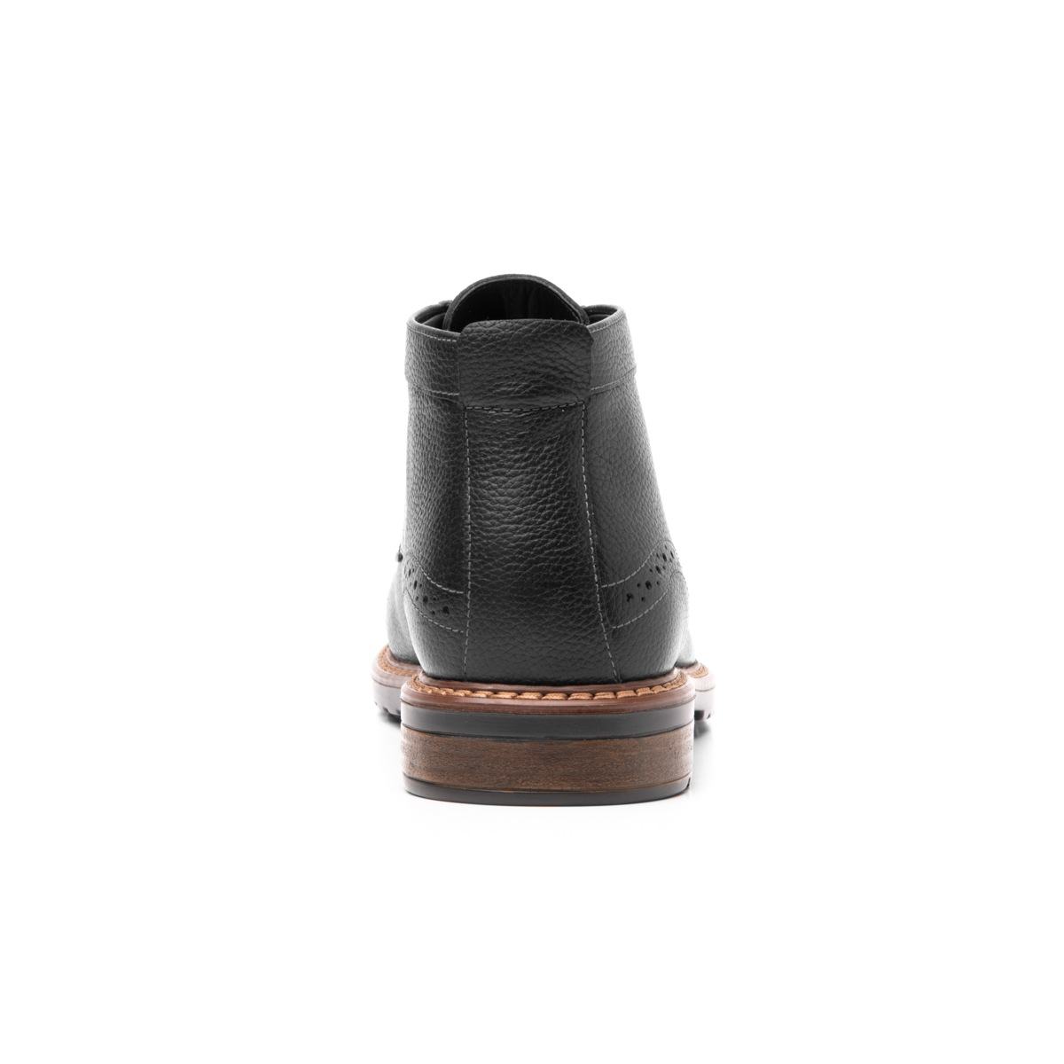 Botín Casual Flexi Con Perforado En Puntera Para Hombre - Estilo 400503 Negro