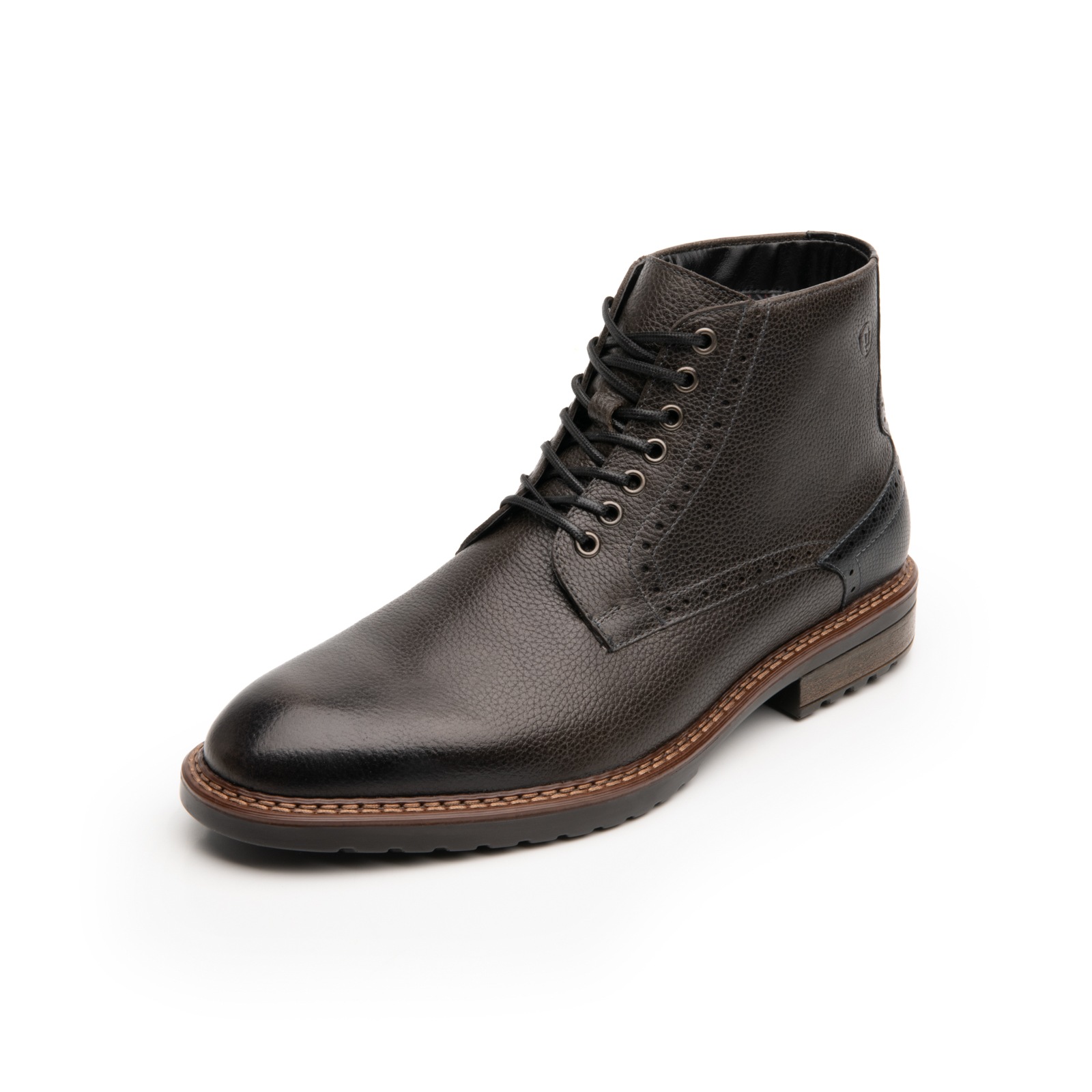 Botín Bostoniano Flexi para Hombre con Agujetas Estilo 400509 Acero