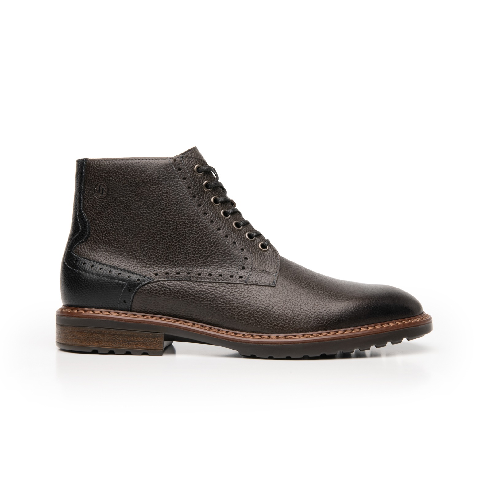 Botín Bostoniano Flexi para Hombre con Agujetas Estilo 400509 Acero