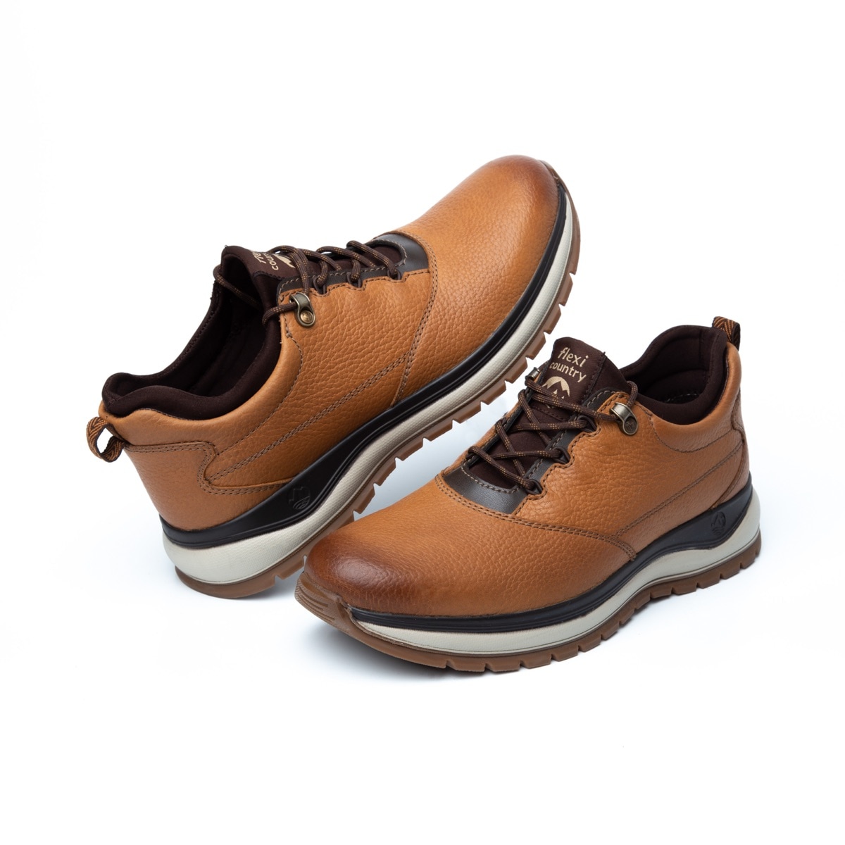 Zapato Flexi Country Para Outdoor Flexi Country Con Sistema De Mejor Agarre Para Hombre - Estilo 401001 Tan