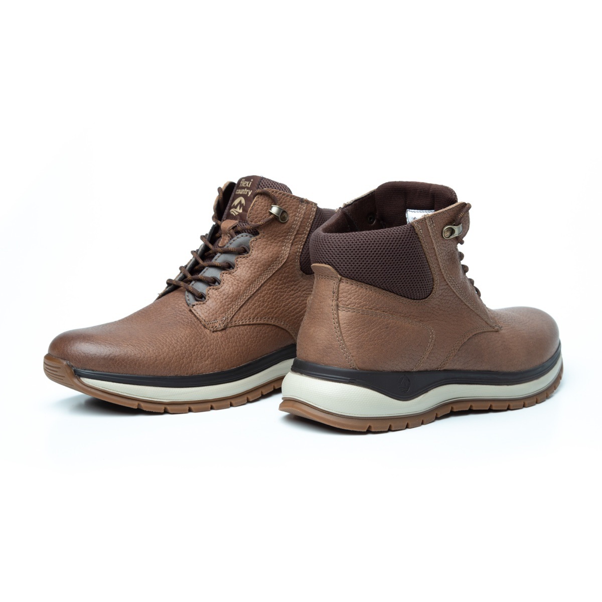 Bota Flexi Country Para Outdoor Flexi Country Con Sistema De Mejor Agarre Para Hombre - Estilo 401002 Taupe