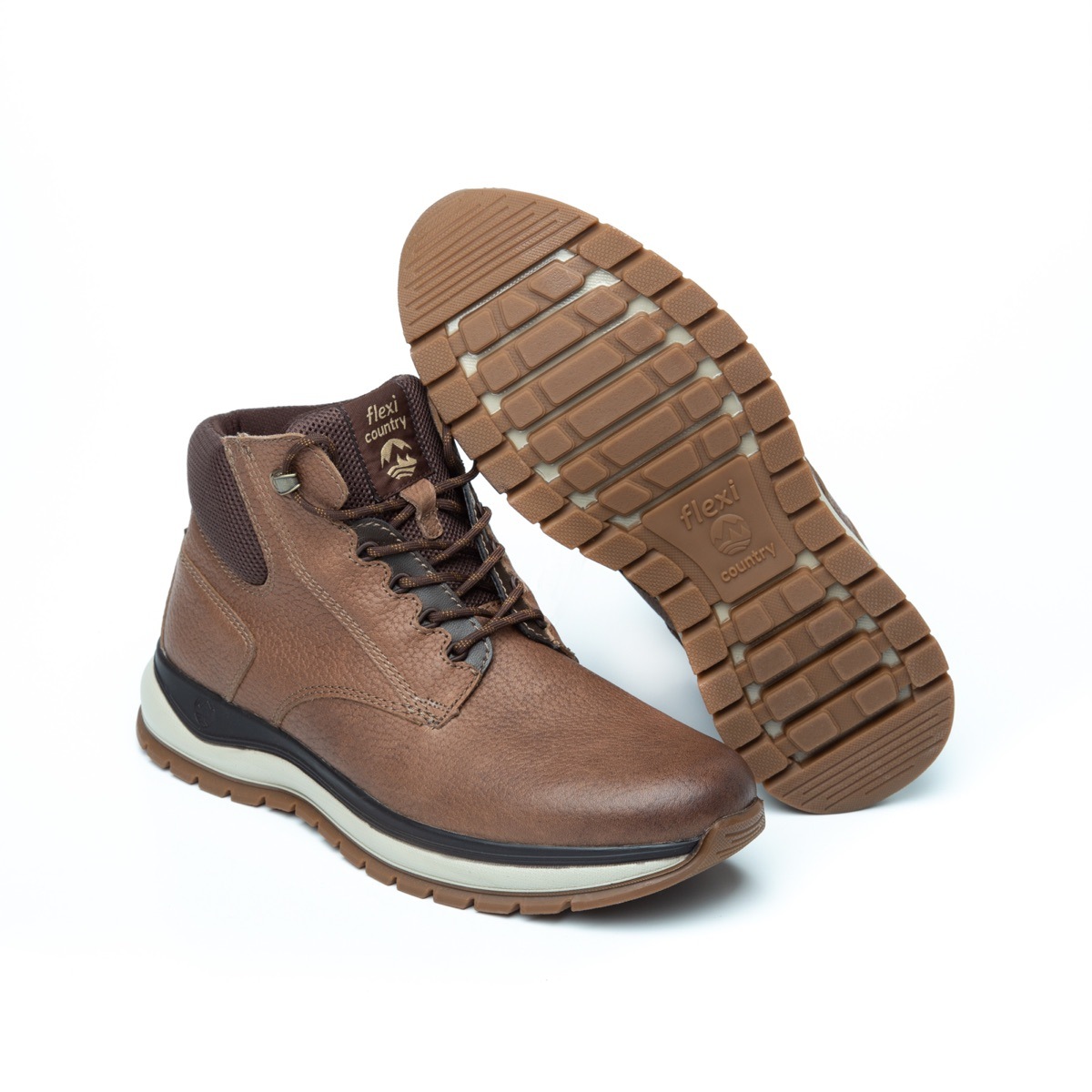 Bota Flexi Country Para Outdoor Flexi Country Con Sistema De Mejor Agarre Para Hombre - Estilo 401002 Taupe