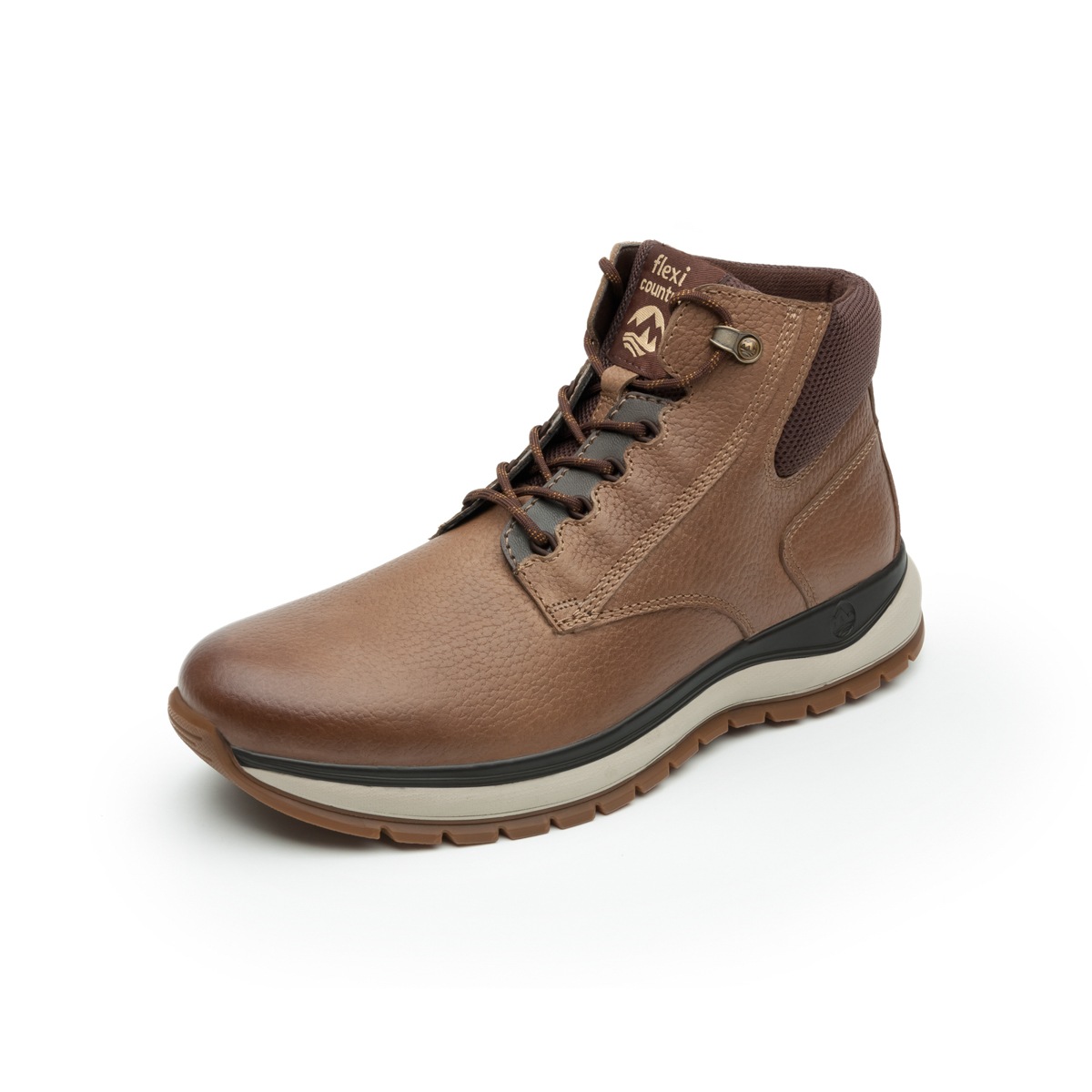 Bota Flexi Country Para Outdoor Flexi Country Con Sistema De Mejor Agarre Para Hombre - Estilo 401002 Taupe