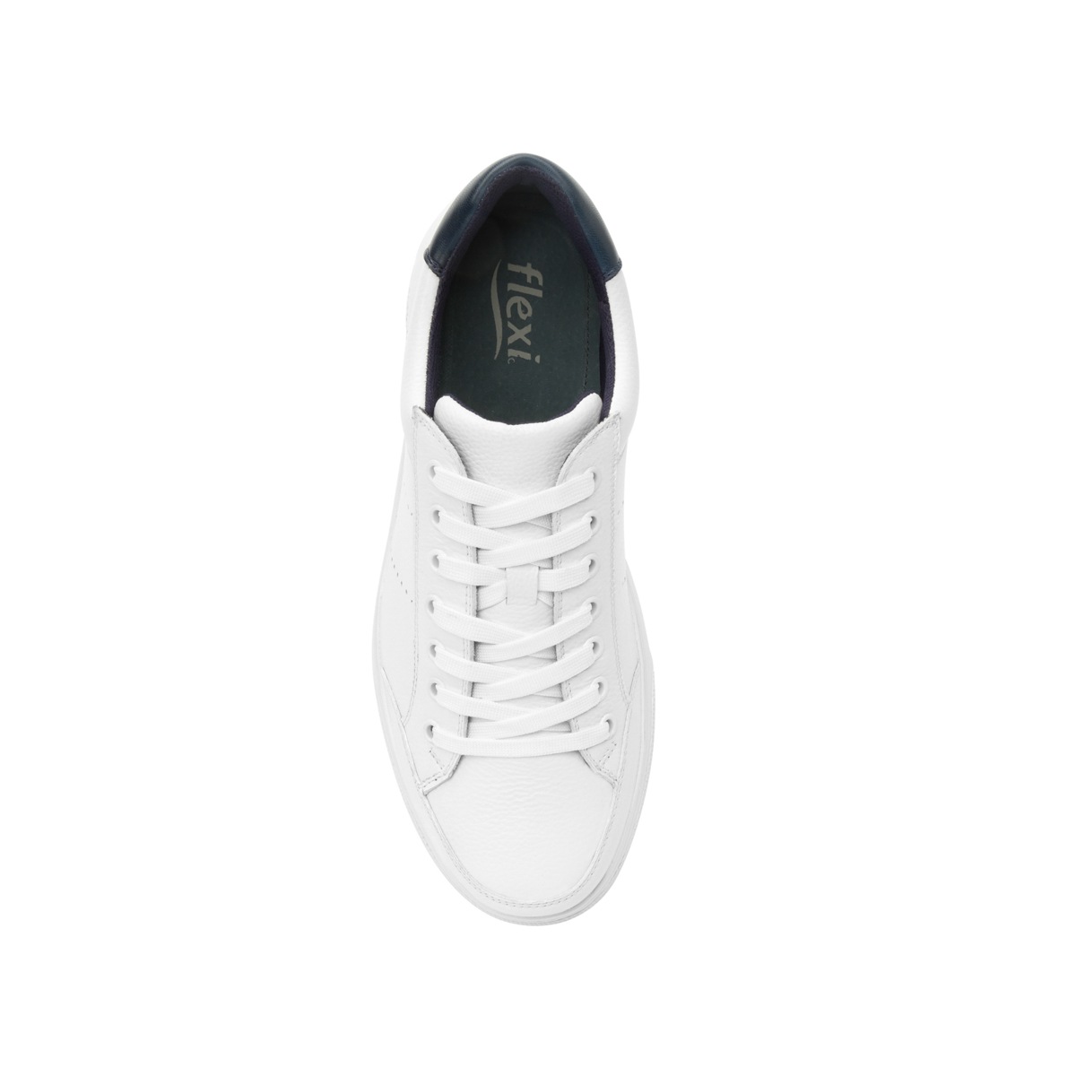 Sneaker Universitario Flexi Con Suela Extra Ligera Para Hombre - Estilo 401201 Blanco