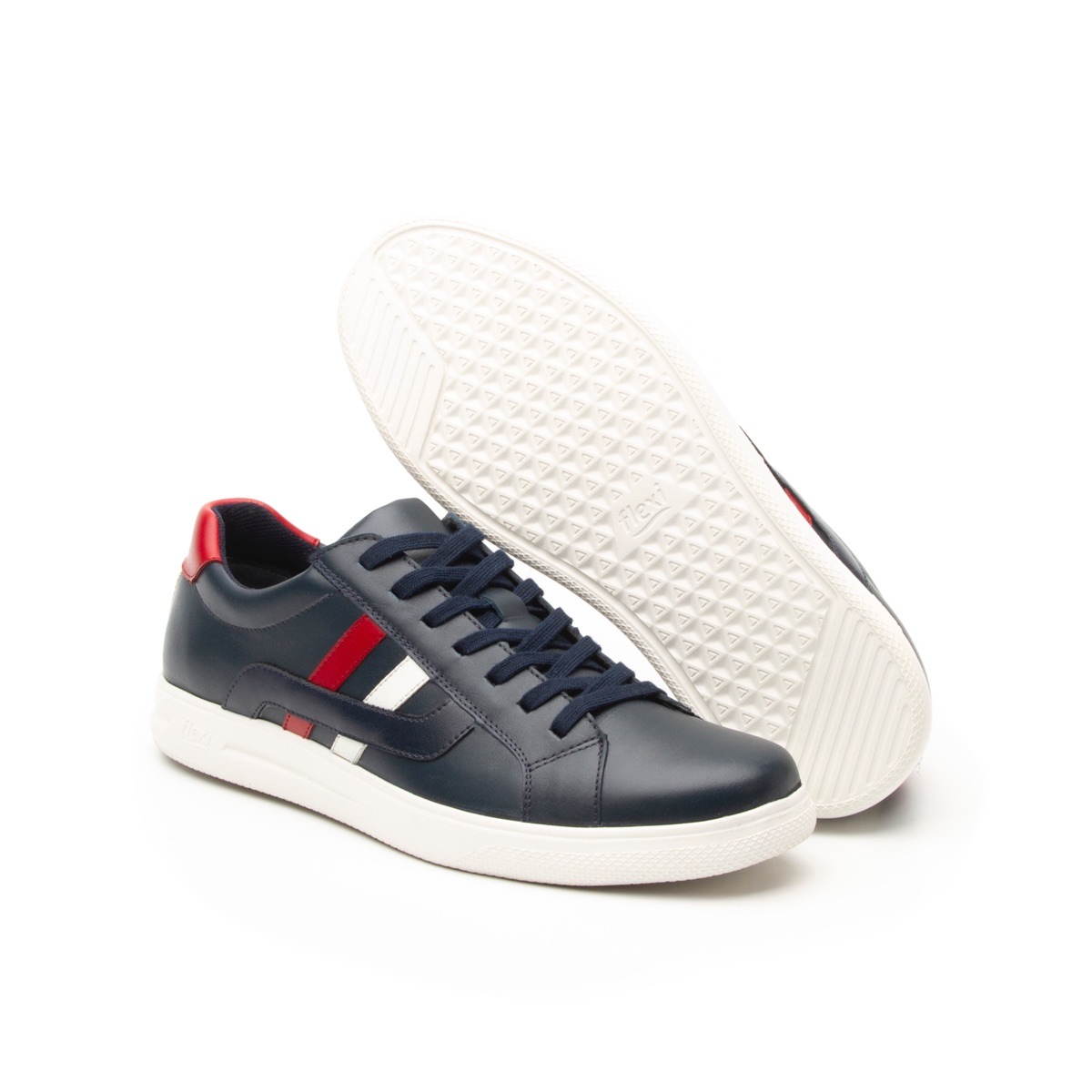 Sneaker Casual Sport Flexi Con Aplicaciones Bicolores Para Hombre - Estilo 401202 Azul