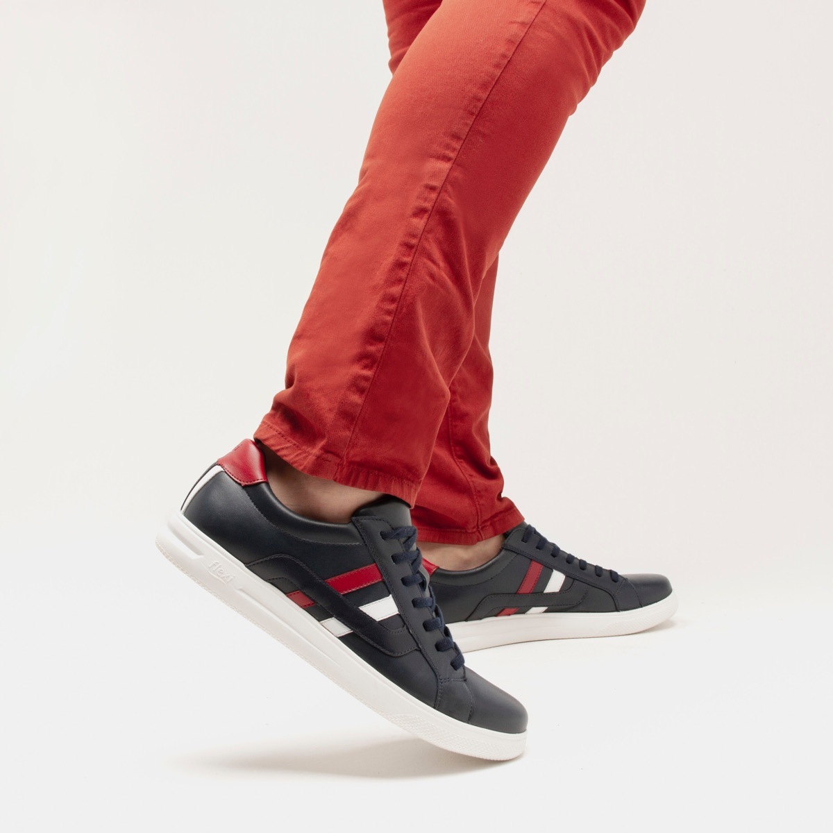 Sneaker Casual Sport Flexi Con Aplicaciones Bicolores Para Hombre - Estilo 401202 Azul