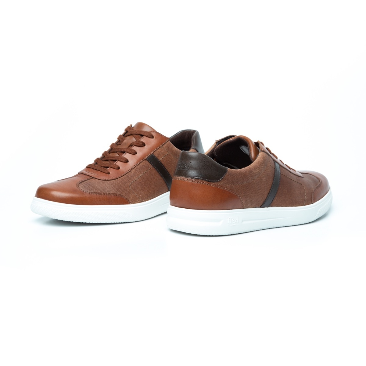 Sneaker Casual Sport Flexi Con Suela Extra Ligera Para Hombre - Estilo 401203 Tan