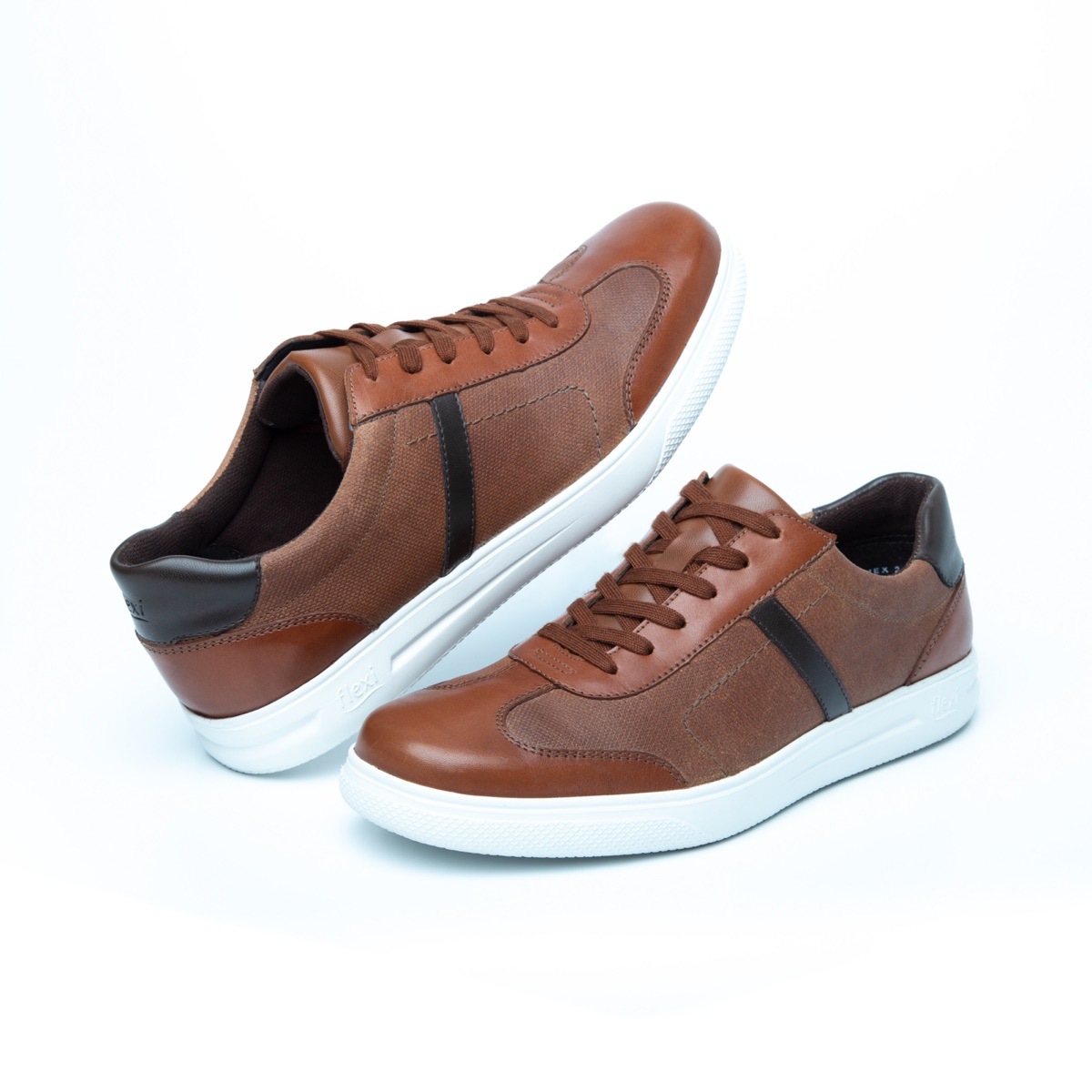 Sneaker Casual Sport Flexi Con Suela Extra Ligera Para Hombre - Estilo 401203 Tan