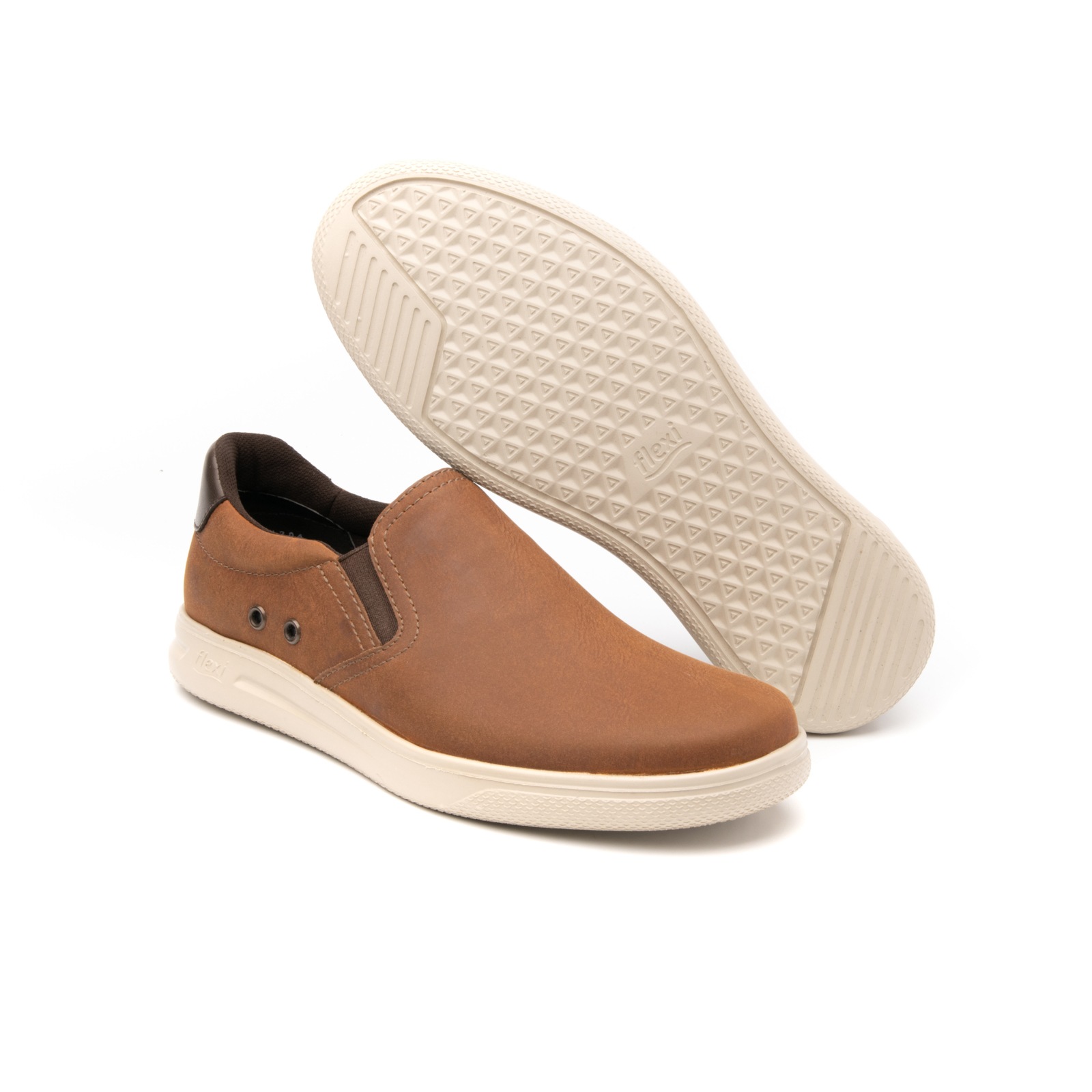 Sneaker Casual Sport Flexi Con Suela Extra Ligera Para Hombre - Estilo 401204 Honey