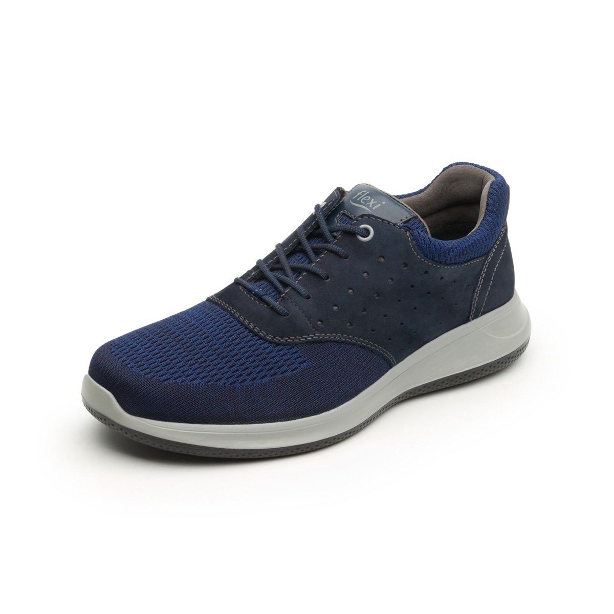 Sneaker Urbano Flexi De Material Tejido Para Hombre - Estilo 401502 Azul
