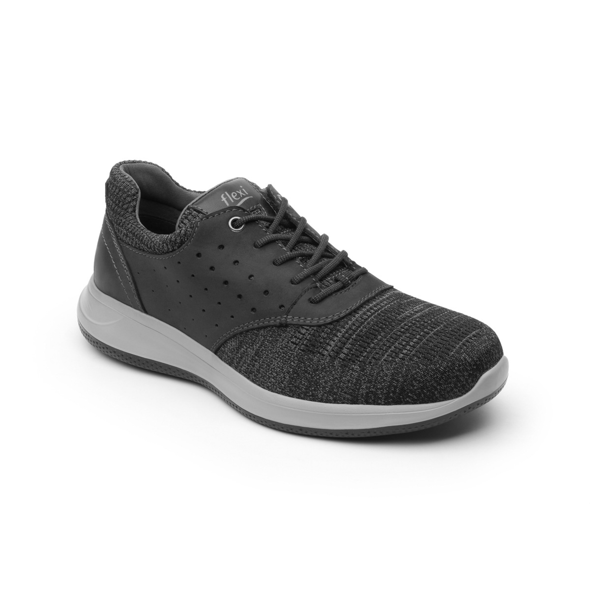 Sneaker Urbano Flexi De Material Tejido Para Hombre - Estilo 401502 Negro