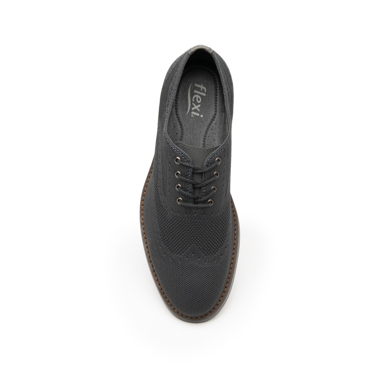 Zapato Oxford Flexi para Hombre con Tejido Estilo 402406 Gris