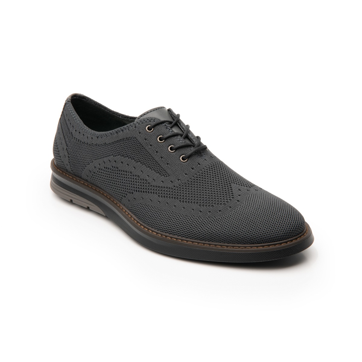 Zapato Oxford Flexi para Hombre con Tejido Estilo 402406 Gris