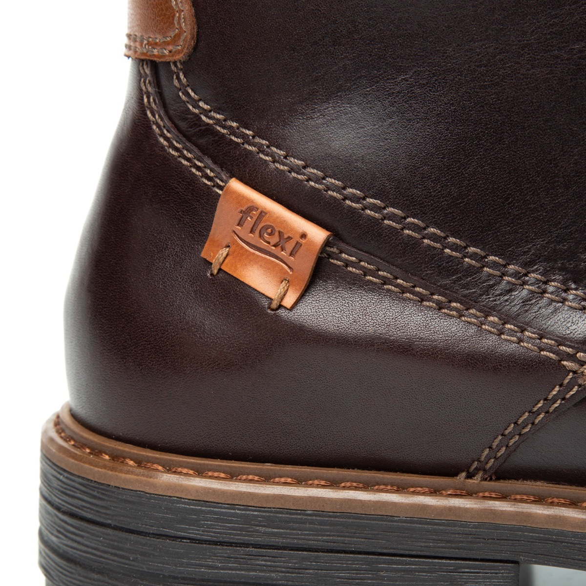 Bota Casual Flexi Con Combinación De Texturas Para Hombre - Estilo 402503 Moka
