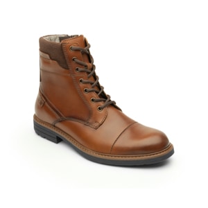 Bota Casual Flexi Con Combinación De Texturas Para Hombre - Estilo 402503 Tan Bota Casual Flexi Con Combinación De Texturas Para Hombre - Estilo 402503 Tan
