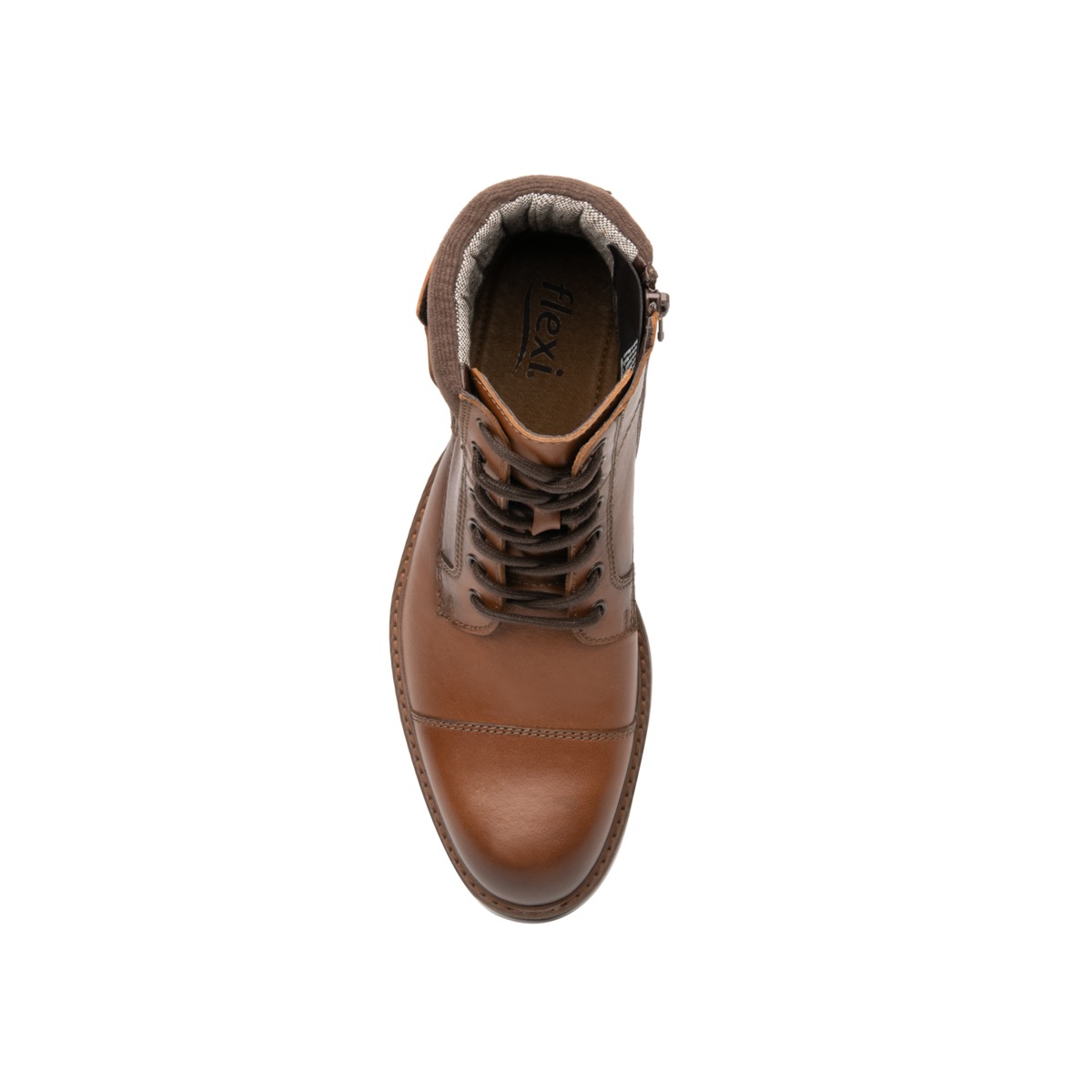 Botin Utilitario Flexi para Hombre con Agujetas Estilo 402508 Tan
