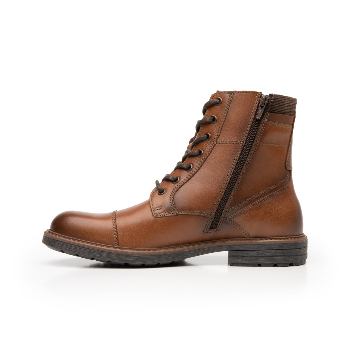 Botin Utilitario Flexi para Hombre con Agujetas Estilo 402508 Tan