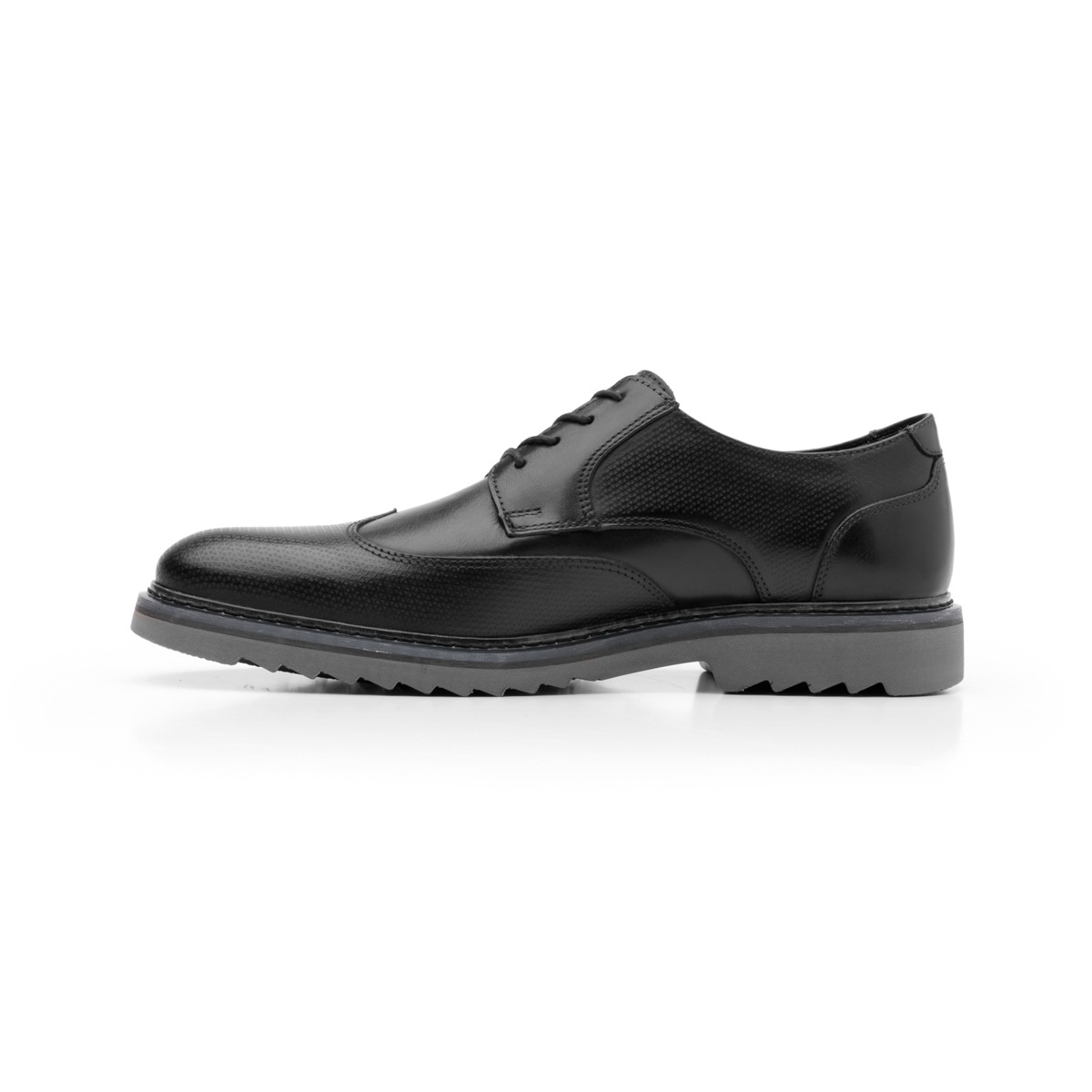 Zapato Casual Urbano Flexi Con Puntera Texturizada Para Hombre - Estilo 402702 Negro