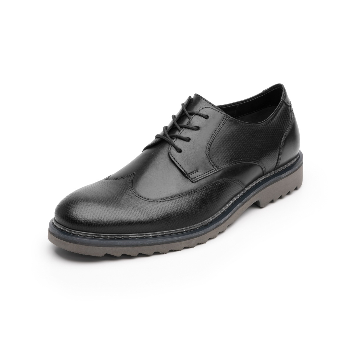 Zapato Casual Urbano Flexi Con Puntera Texturizada Para Hombre - Estilo 402702 Negro
