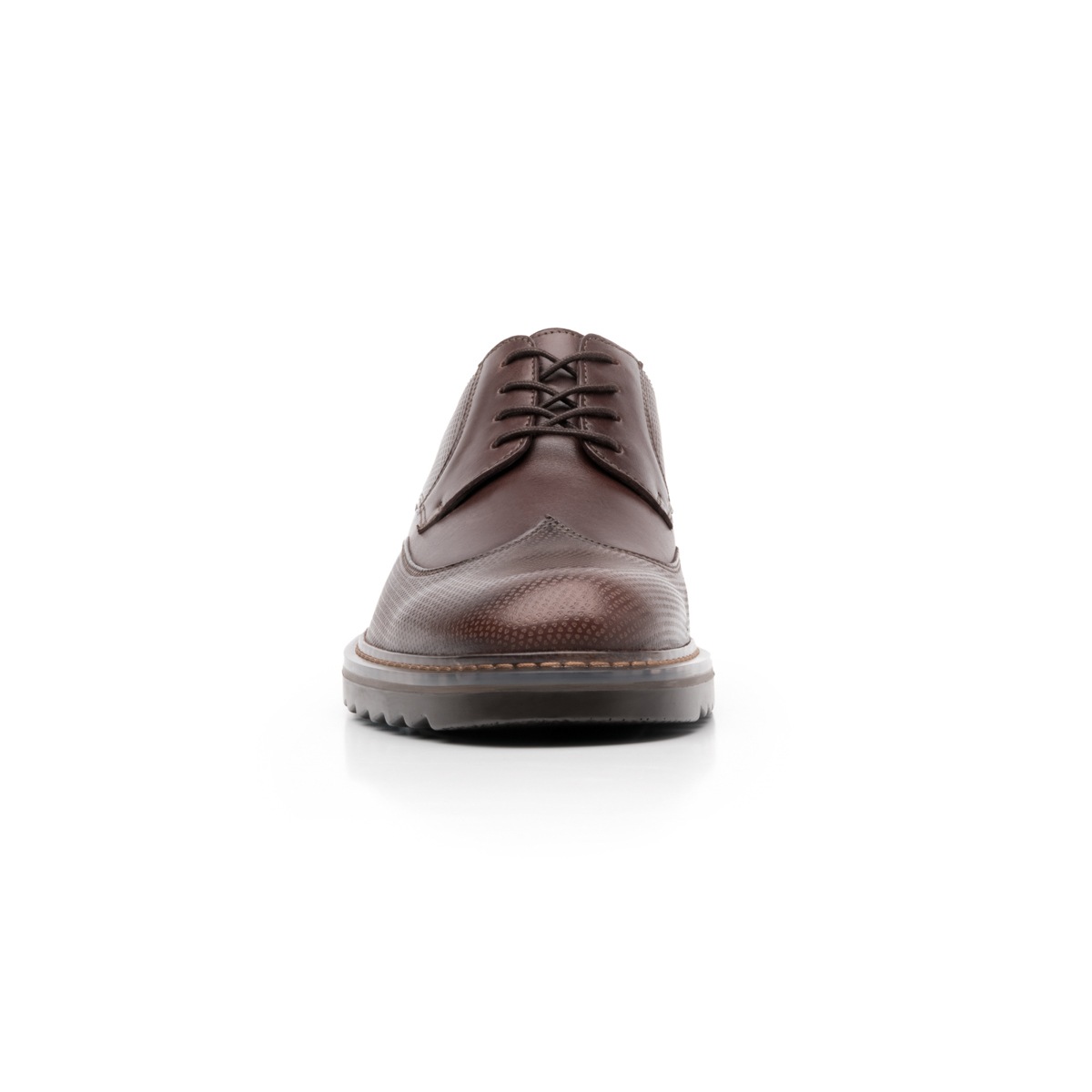 Zapato Casual Urbano Flexi Con Puntera Texturizada Para Hombre - Estilo 402702 Nogal