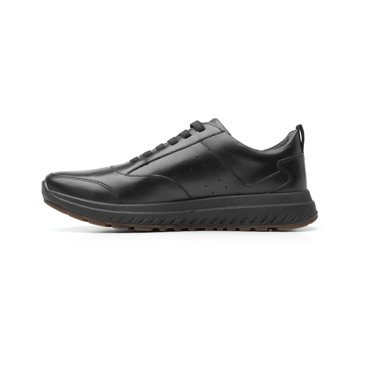 Sneaker Urbano Flexi Con Agujetas Elásticas Para Hombre - Estilo 403003 Negro