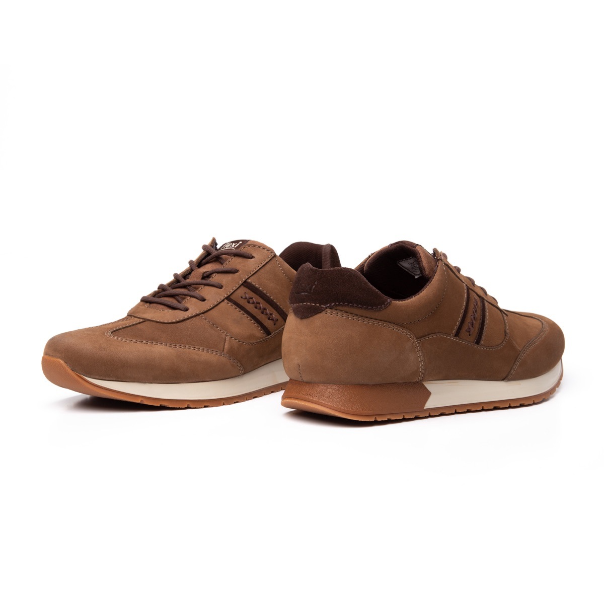 Sneaker Universitario Flexi De Nubuck Para Hombre - Estilo 403102 Ebano