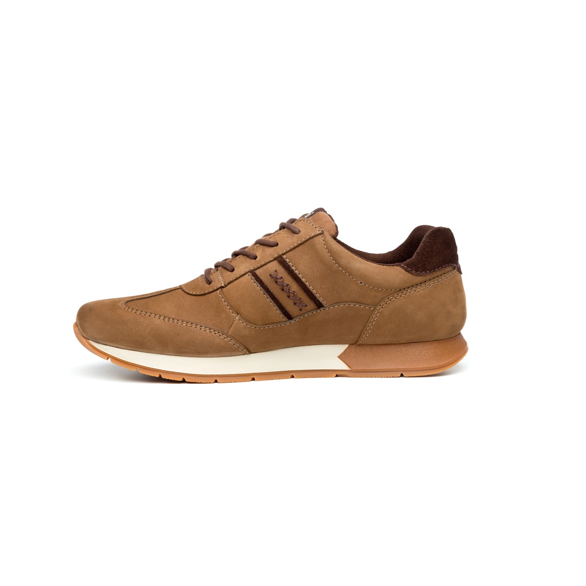Sneaker Universitario Flexi De Nubuck Para Hombre - Estilo 403102 Ebano
