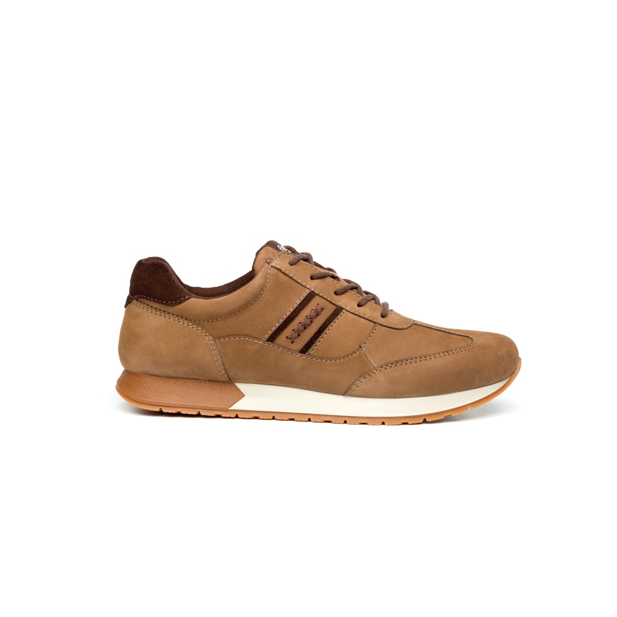 Sneaker Universitario Flexi De Nubuck Para Hombre - Estilo 403102 Ebano
