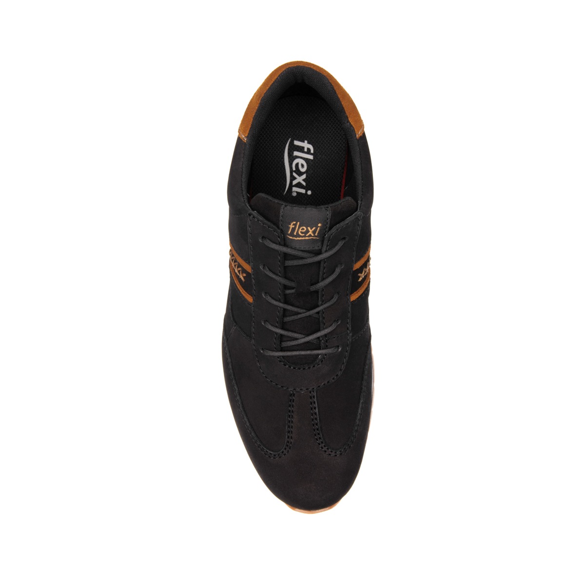 Sneaker Universitario Flexi De Nubuck Para Hombre - Estilo 403102 Negro