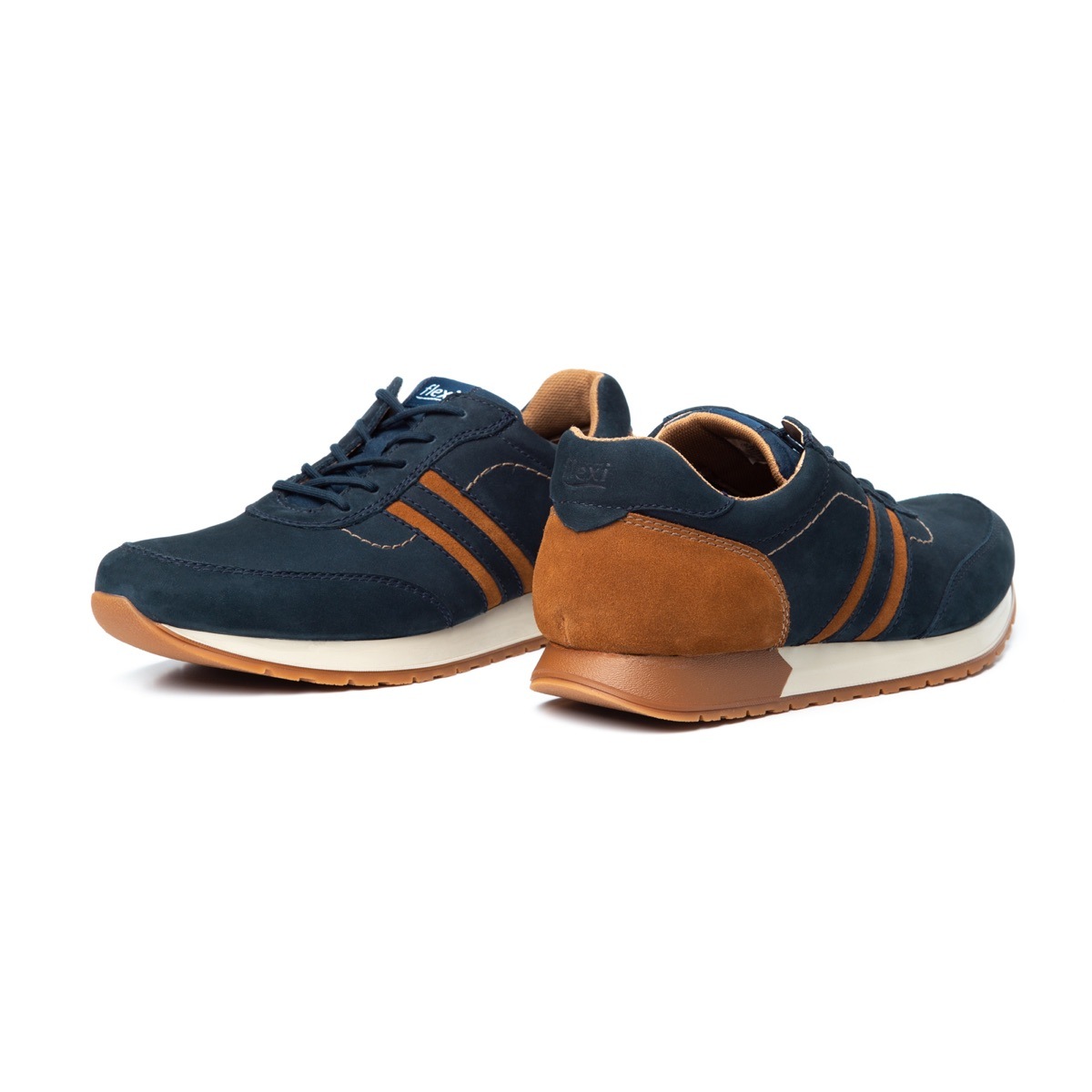 Sneaker Universitario Flexi De Nubuck Para Hombre - Estilo 403103 Azul
