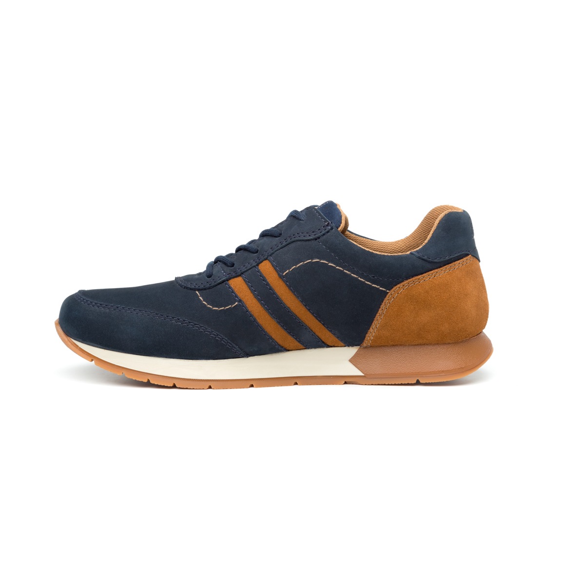 Sneaker Universitario Flexi De Nubuck Para Hombre - Estilo 403103 Azul