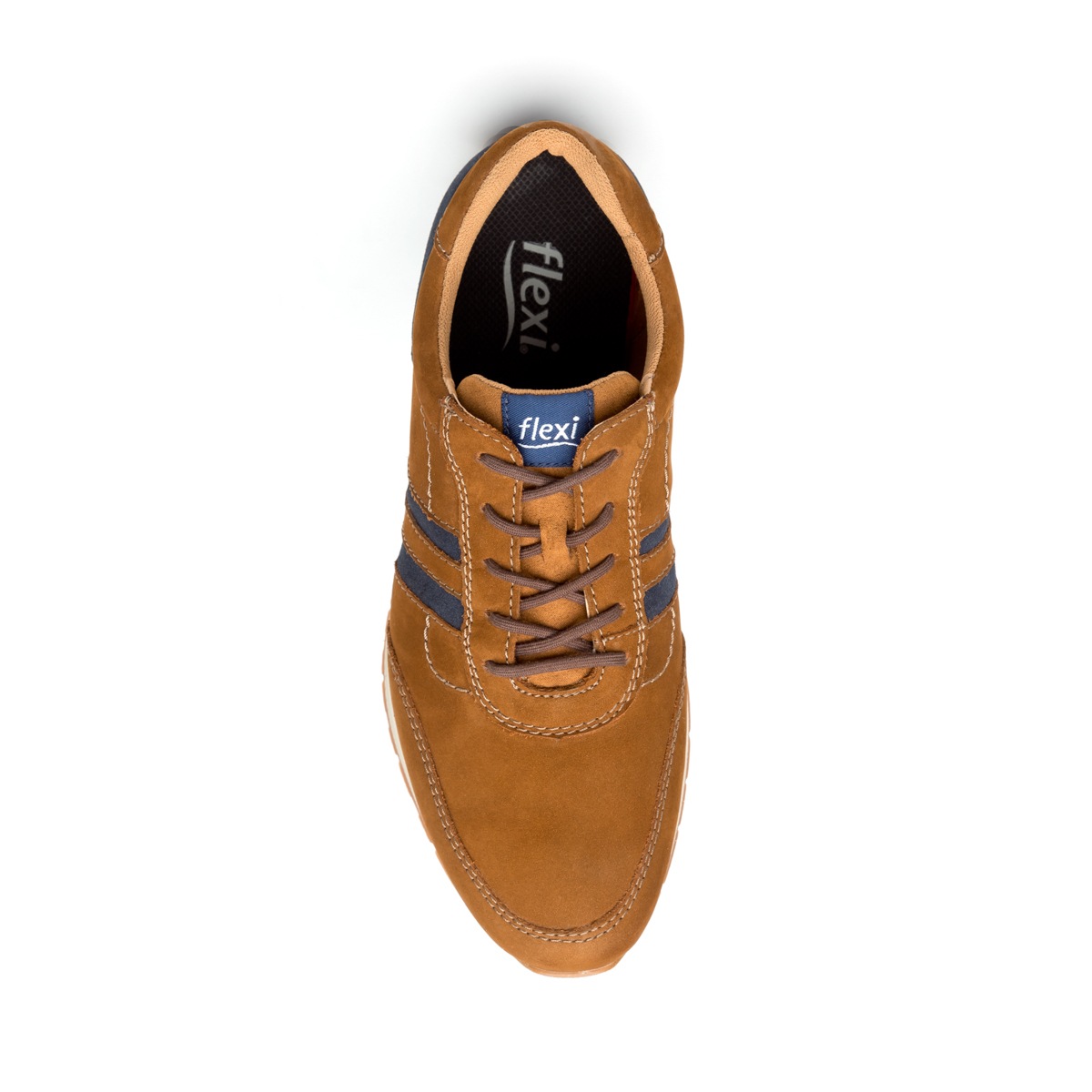Sneaker Universitario Flexi De Nubuck Para Hombre - Estilo 403103 Tabaco