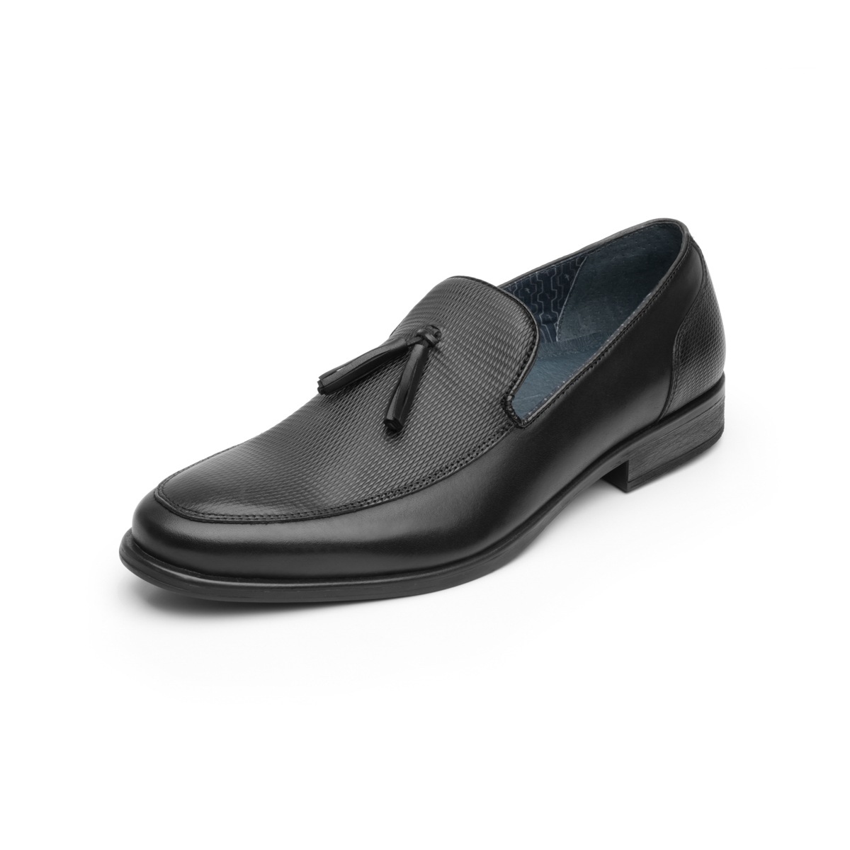 Mocasín De Vestir Flexi Con Motas Para Hombre - Estilo 403303 Negro