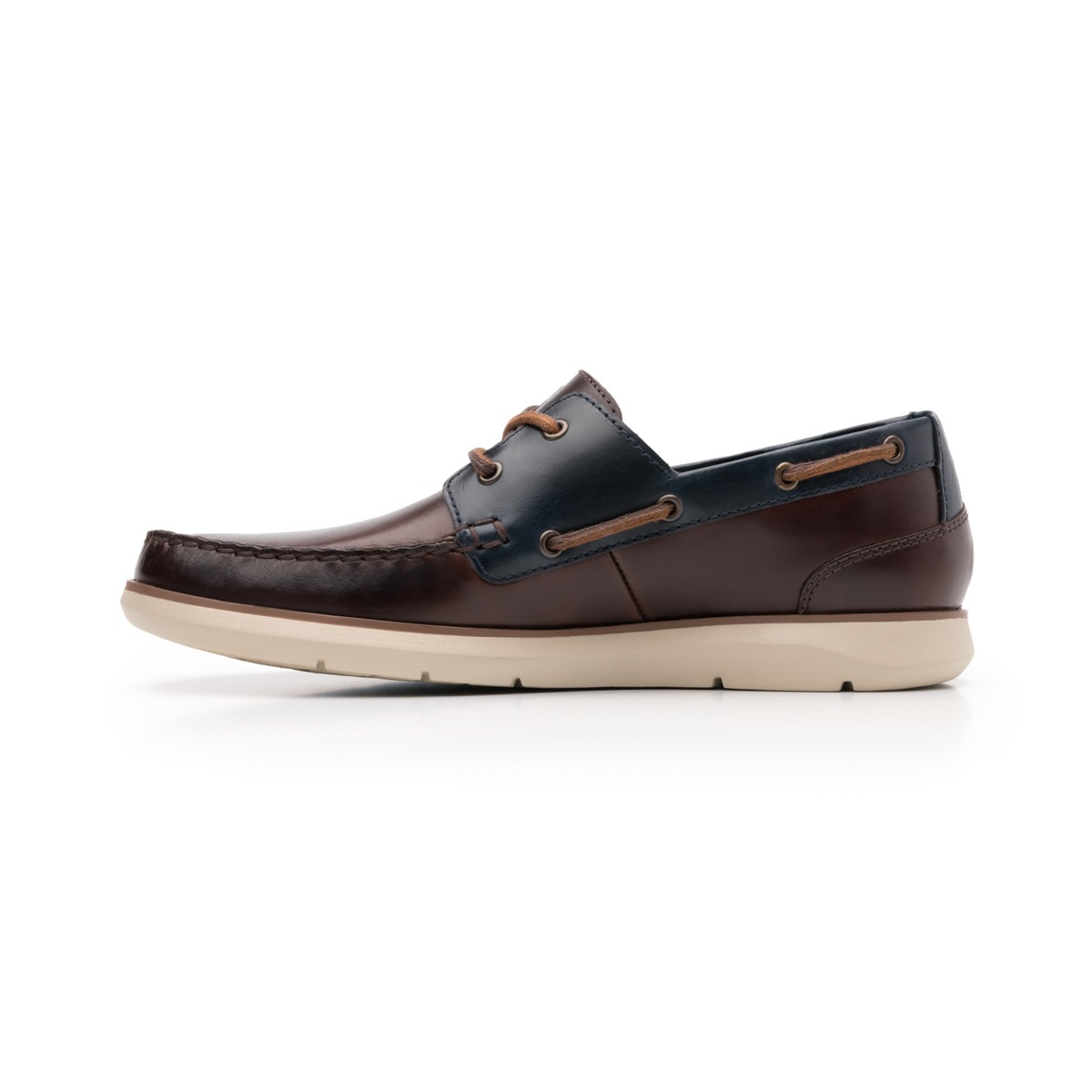 Zapato Casual De Playa Flexi Con Suela Extra Ligera Para Hombre - Estilo 403601 Nogal-Azul